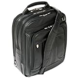 McKlein I Series Lincoln Park Leather Three Way Computer Briefpack in Black