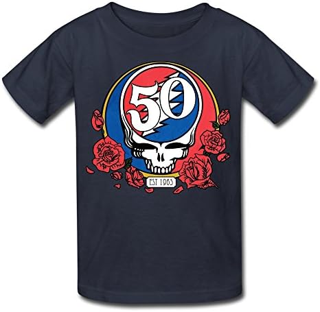 Big Boys'/Girls' Steal Your Face Pretty Lights Bassnectar 50th T-Shirt Navy