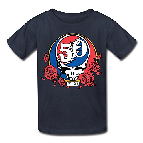 Big Boys'/Girls' Steal Your Face Pretty Lights Bassnectar 50th T-Shirt Navy