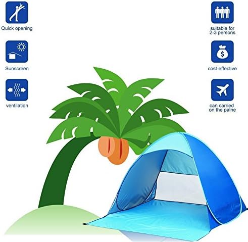 Sumdreams Blue EasyUp Instant Portable Outdoors 2 Person Beach Camping Tent Sun Shelter