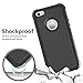 iPhone 5S Case, MiHua Apple iPhone 5 5S Protective Case Shockproof Rubber Slim Case Cover Anti-scratch Luxury Hybrid Dual Layer Full Cover Case for iPhone 5 5S (Black)
