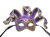 Venice Buys Venetian Mask Colombina Jolly Stoffa Venetian Masquerade Mask Purple and Gold