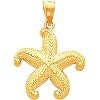 14k gold starfish charms