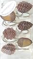 Pine Cones Shower Curtain Hooks Set of 12