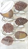 Pine Cones Shower Curtain Hooks Set of 12