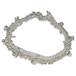 Womens Silver Jewelry Ankle Bracelet Pairs 10.50 inches (sanklt042)