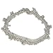 Womens Silver Jewelry Ankle Bracelet Pairs 10.50 inches (sanklt042)