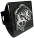 Bass Fish Black with Chrome Large Mouth Bass Fishing Emblem Trailer Hitch Cover Fits 2 Inch Auto Car Truck Receiver