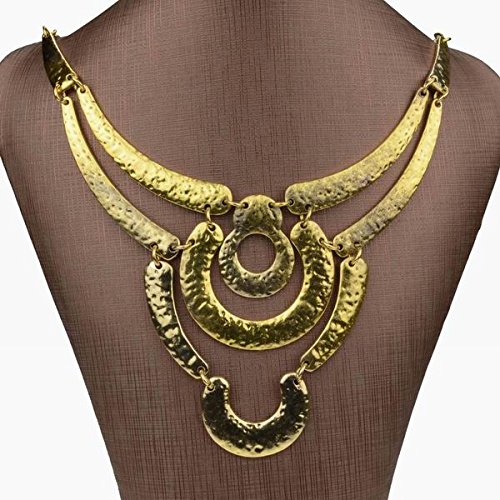 VTG Gp Punk Round Choker Bib Pendant Necklace Jewelry