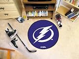 Fan Mats 10550 NHL - Tampa Bay Lightning 29" Diameter Puck-Shaped Area Rug