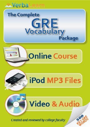 The Complete GRE Vocabulary Package: 500 Key Words, Online Course, iPod MP3's, Audio & Video [CD-ROM]