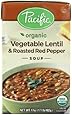 Pacific Natural Foods All Natural Vegetable Lentil and Roasted Red Pepper Soup, 17 Ounce Boxes (Pack of 12)