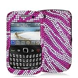 Hot Pink n Silver Zebra Bling Rhinestone Diamond Snap-On Hard Sking Case Co ....