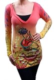 CHRISTIAN AUDIGIER Ed Hardy Platinum V-Neck Womens Shirt
