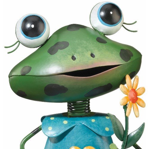 Girl Frog Garden Sculpture