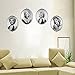 Q&Y Y&Q 3D Creative Fake Frame Marilyn Monroe Classic Sexy Pictures Wall Decals Home Photo Frame Living Room Bedroom Decoration DIY Removable Wall Stickers 4pcs