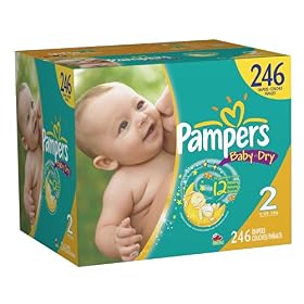 Pampers Baby Dry Size 2 Diapers Economy Pack Plus 246 CountPampers Baby Dry Diapers (Packaging May Vary)