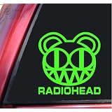RADIOHEAD Lime Green Vinyl Decal Sticker