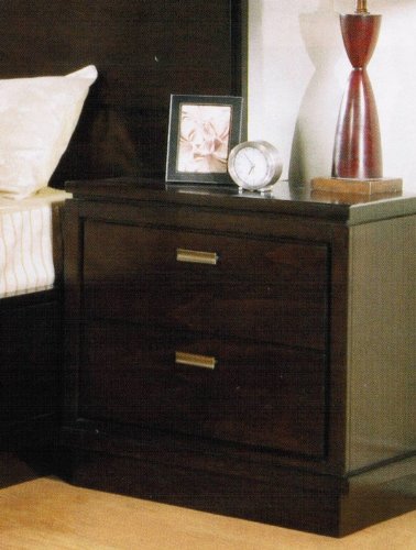 Nightstand Contemporary Style Espresso Finish Nightstand Contemporary Style Espresso Finish