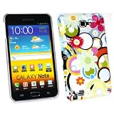 SAMSUNG GALAXY NOTE PLATINUM BUNDLE SUPER SLIM CLIP ON PROTECTION CASE/COVER/SKIN CIRCLES AND FLOWERS & LCD SCREEN PROTECTOR & COMPATIBLE MICRO USB MAINS CHARGER & COMPATIBLE MICRO USB IN CAR BY KIT ME OUT UK: samsung galaxy note zebra case