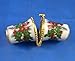 Porcelain China Thimble Needle Case -- Christmas Holly
