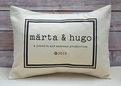 Personalized Twin Baby décor Pillow with Two names parents names and production year Unique baby gift for twins
