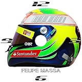 F1 FORMULA 1 FELIPE MASSA HELMET CD QUARTZ WALL CLOCK PLUS BATTERY AND DESK STAND