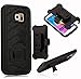 Galaxy S6 Edge Case, MeKo Shockproof Rugged Hybrid Heavy Duty Full Protective Samsung Galaxy S6 Edge Case with Belt Clip Holster Kickstand (Black)