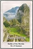 Battle of the Worlds: 16x9 Widescreen TV.: Greeting Card: Happy Birthday