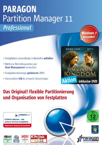 A K T I O N – Paragon Partition Manager 2011 Professional + GRATIS DVD Forbidden Kingdom