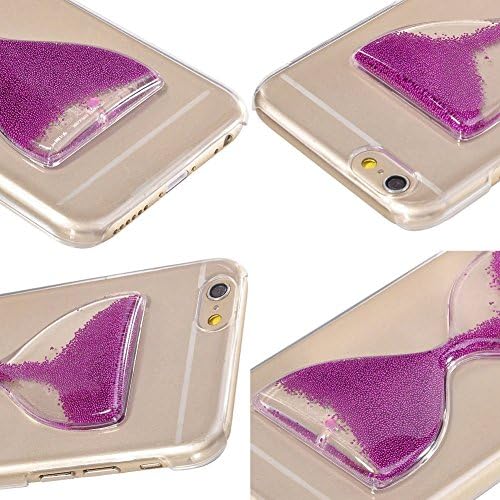 Loomin Thin Crystal Drift Sand Hour Glass Hard Transparent Case Cover for iPhone 6 Plus 5.5" (Purple)