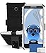 iTALKonline Motorola Moto E XT1021 White Black Tough Hard Shock Proof Rugged Heavy Duty Case Cover with Viewing Stand and Tempered Glass Protective LCD Screen Protector with MicroFibre Polishing Cleaning Cloth Application Card and 1000 mAh MicroUSB In Car Charger