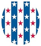 Toilet Tattoos TT-J800-R Stars and Stripes Design, Round