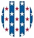 Toilet Tattoos TT-J800-R Stars and Stripes Design, Round
