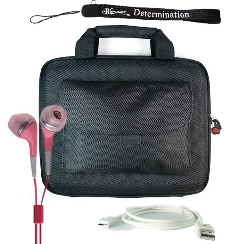 Black Cube with Pocket Series Shell Hard Carrying case for iPad fits snuggly + Includes a 4 inch eBigValue (TM) Determination Hand Strap + USB 2.0 Data Sync Cable for Apple Ipad + Fashion Earbud Headset Headphones 3.5mm In Ear Stereo ( Pink ) 51vq2cBpORL Black Cube with Pocket Series Shell Hard Carrying case for iPad fits snuggly + Includes a 4 inch eBigValue (TM) Determination Hand Strap + USB 2.0 Data Sync Cable for Apple Ipad + Fashion Earbud Headset Headphones 3.5mm In Ear Stereo ( Pink )
