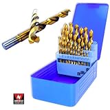 Professional-Quality 29-Piece Titanium Drill Bit Set