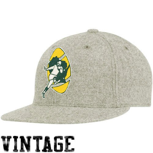 NFL Men's Green Bay Packers Classics Flat Visor Flex Hat - Tw93Z (Grey  , Small/Medium)