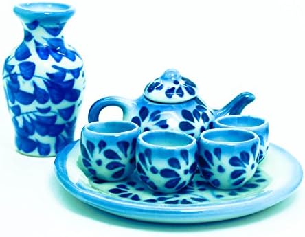 Ceramic Miniatures Tea Chinese Set, Dollhouse