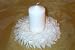 White Christmas Feather Candle Ring & Table Decoration