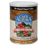 Caf� Altura Organic Coffee, Fair Trade Dark Blend, Ground,  12-Ounce Can (Pack of 3)