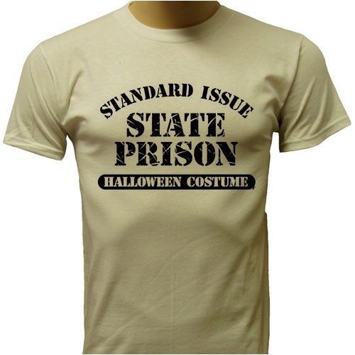  Standard Issue State Prison Halloween Costume T-shirt, Prison Jail T-shirt Halloween Costume T-shirts