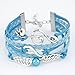 Pretty Show Vintage Weave Infinity Leather Multilayer Handmade Braided Bracelet