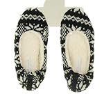 Charter Club Women's Casual Slip-On Fairisle Ballerina House Shoes Slippers