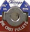 Single V Grooved Pulley, 1/2" x 13/4"