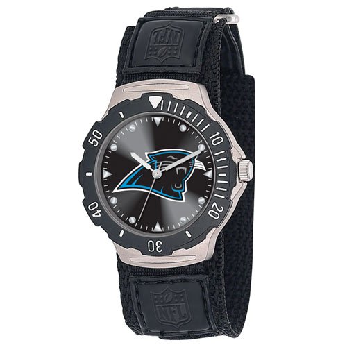 NFL Men's FDV-CAR Agent Series Carolina Panthers Velcro Watch