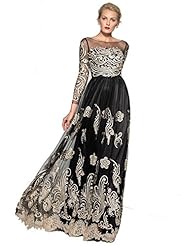 Plus Size Sexy A-line Applique Cutout Illusion Backless Lace-Up  Sheer Floor Length 2015 Long Sleeves Sleeveless Bateau Neck Tulle Floral Print Evening Dress/Pageant Dress/Prom Dress/Party Dress/Weddi