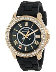 Juicy Couture Womens 1901069 Pedigree Black Silicone Strap Watch