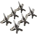 DII Pewter Finish Antique Flatware Napkin Ring, Set of 6