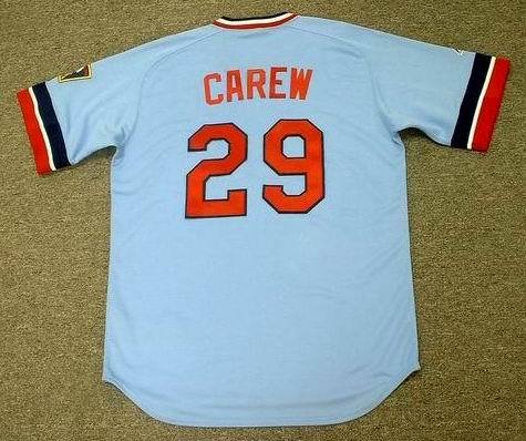 ROD CAREW Minnesota Twins Majestic Cooperstown Throwback Baseball Jersey, LARGE