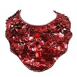 AKT Dream Girl Mother of Pearl Red Neckpiece (Femme Frivolity)
